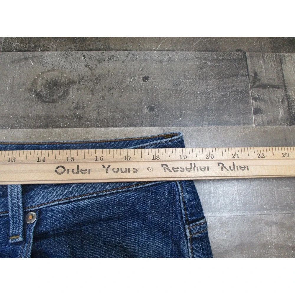 G-Star RAW 3301 Slim Jeans Mens 36x34 Blue Denim Button Fly Straight Fit Pants